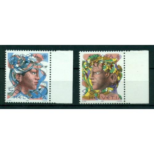 4 timbres neufs** de SUISSE. Europa 1986