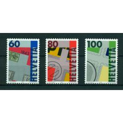 3 timbres neufs** de SUISSE. 150 ans des timbres poste Suisse