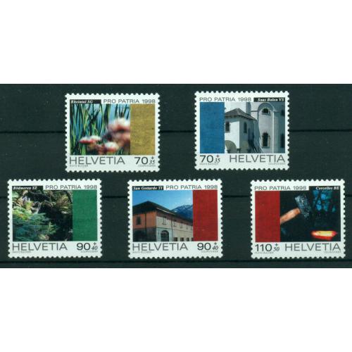 Timbres neufs** de SUISSE Biens culturels et paysages de 1998