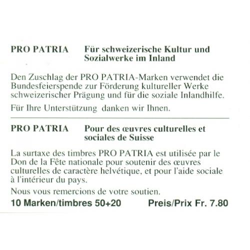 Carnet neuf** de SUISSE PRO PATRIA 1992