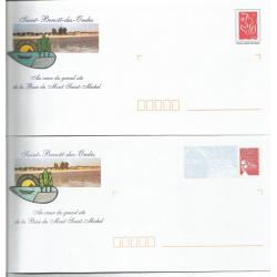 Lot de 2 Prêt à Poster PAP  SAINT BENOIT - ILLE ET VILAINE - Baie du Mont Saint Michel  Neufs (Rep. Luquet Lamouche)