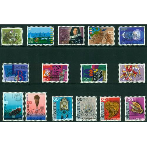 24 Timbres de Suisse année 1994 complète