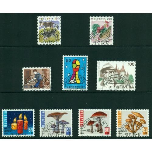 24 Timbres de Suisse année 1994 complète