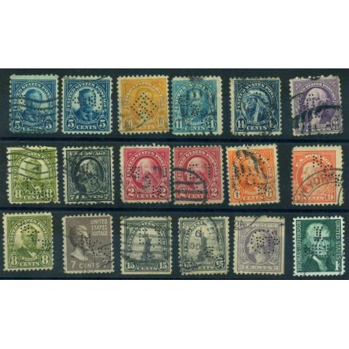 74 Timbres perforés du monde