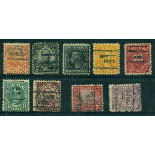 Très vieux timbres pré-oblitérés des USA