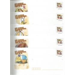 Lot de 5 Prêt à Poster PAP  LES VACANCES EN MEDITERRANEE C'EST CA  Neufs (Rep. TP Vacances)