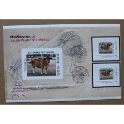 ST14-05 : Salon Planète Timbres 2014 / Vache  -  Autoadhésifs