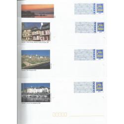 Lot de 4 Prêt à Poster PAP  VANNES MORBIHAN - Remparts Port Intra Muros Golfe du Morbihan  Neufs (Rep. Logo Bleu)