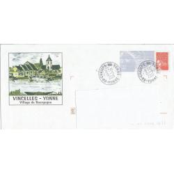 Prêt à Poster PAP  VINCELLES YONNE - Village de Bourgogne  Oblitéré 2001 (Rep. Luquet)