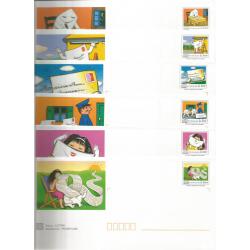 Lot de 6 Prêt à Poster PAP  LE VOYAGE D'UNE LETTRE  Neufs (Rep. 6 TP La Lettre différents)