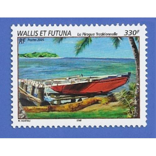 WALLIS ET FUTUNA 632 NEUF ** PIROGUE TRADITIONNELLE