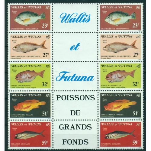 Timbre  neuf ** de Wallis & Futuna n° 259 à 263