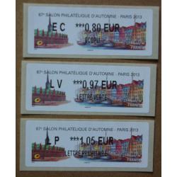 Lis2013-14 : 67è Salon Philatélique d'Automne Paris 2013  EC 0.80,  LV 0.97,  LP 1.05