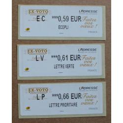 Lis2014-29 : Ex-voto Faites vos voeux Musée de la Poste EC 0.59,  LV 0.61,  LP 0.66