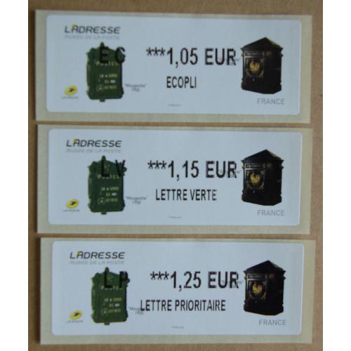 Lis2015-01 : L'Adresse Musée de la Poste EC 1.05, LV 1.15,  LP 1.25