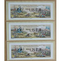 Lis2015-03 : Salon Philatélique de Printemps PARIS  EC 1.05,  LV 1.15,  LP 1.25