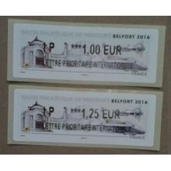 Lis2016-05 : Salon Philatélique de Printemps - Belfort 2016  IP 1.00,  IP 1.25