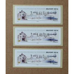 Lis2016-07 : Salon Philatélique de Printemps - Belfort 2016  0.68,  1.40,  2.80
