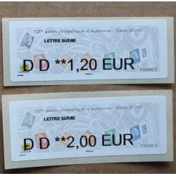 Lis2018-32 : Salon Philatélique d'Automne - Paris 2018  DD 1.20,  DD 2.00