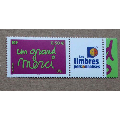 P1-K7 : Timbre de message Un grand merci