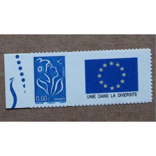 P1-M7 : Marianne de Lamouche / Unie dans la diversité / Drapeau