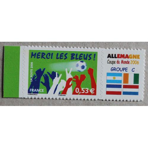 P1-N5 : Sport Football Merci les Bleus - Coupe du Monde 2006 / Groupe C Drapeaux