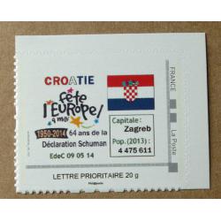 P2-S1 : La Croatie fête l'Europe / drapeau croate