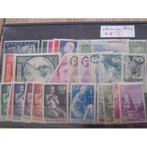timbres de Monaco année 1946 lot Mon20