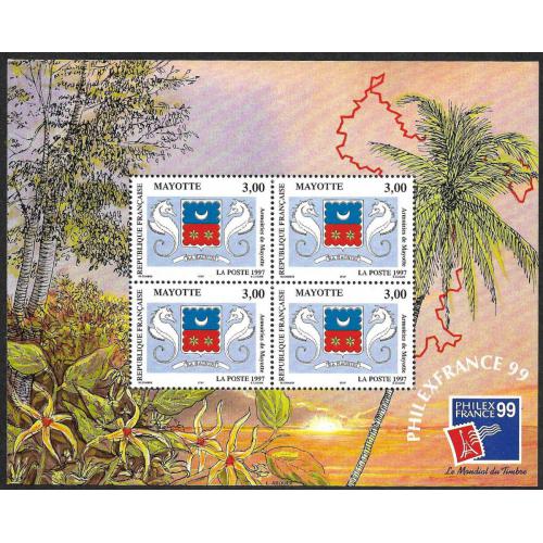 MAYOTTE 1999 - BF 1 - Philex 99 - NEUF** - cote 11.50e