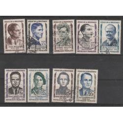 France oblitérés héros de la résistance séries I et II TB/TTB