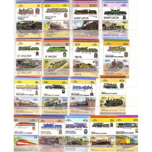 Lot thématique TRAINS neufs** (cote MICHEL + 50 EURO)