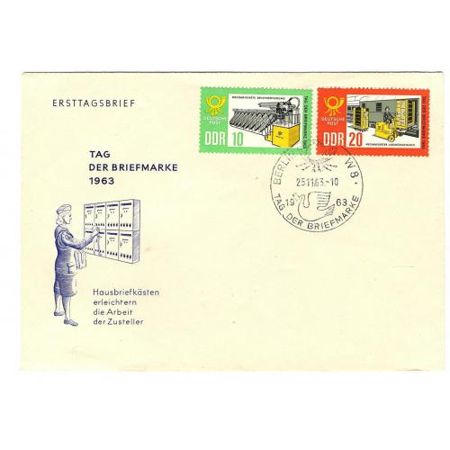 RDA FDC JOURNEE DU TIMBRE 1963