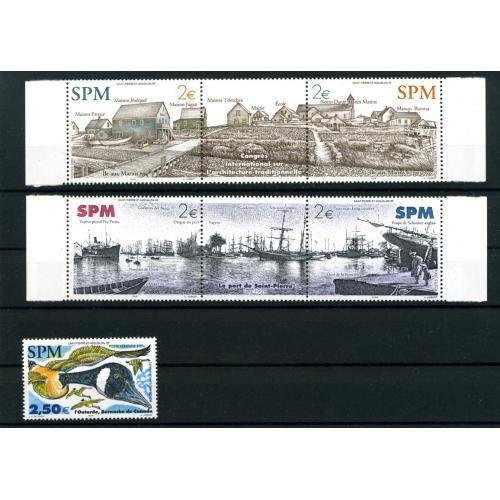 Joli lot Saint Pierre et Miquelon 11 timbres + 2 tryptiques neufs **