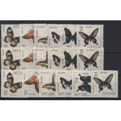 Vietnam nord Michel série 405 à 410 en neufs, oblitérés et non dentelés