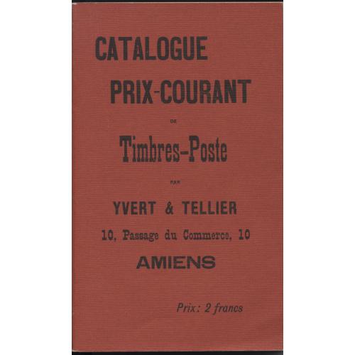 fac similé catalogue Yvert et Tellier 1897