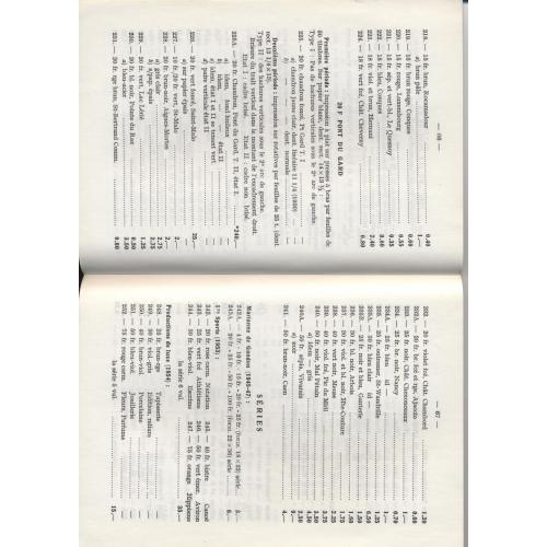 catalogue de cotation Georges Monteaux 1968 timbres de France