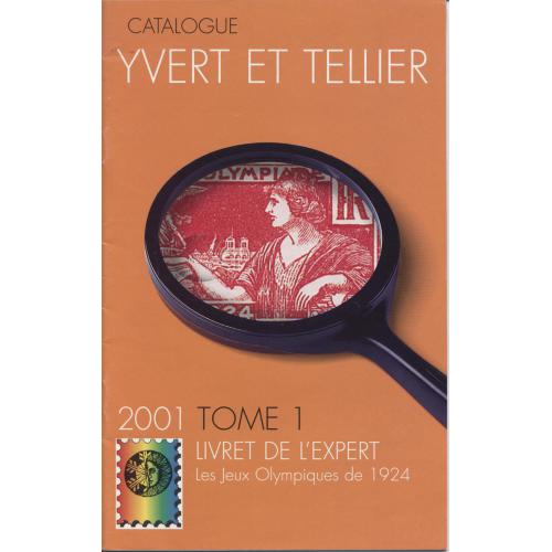 Yvert et Tellier livret de l'expert 2001 jeux olympiques de 1924
