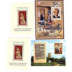 lot (3) de 4 souvenirs philatéliques