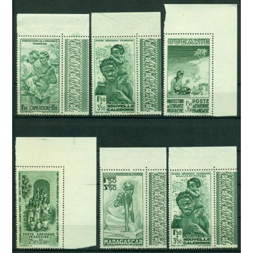 Timbres** Colonies Fr protection enfance vv